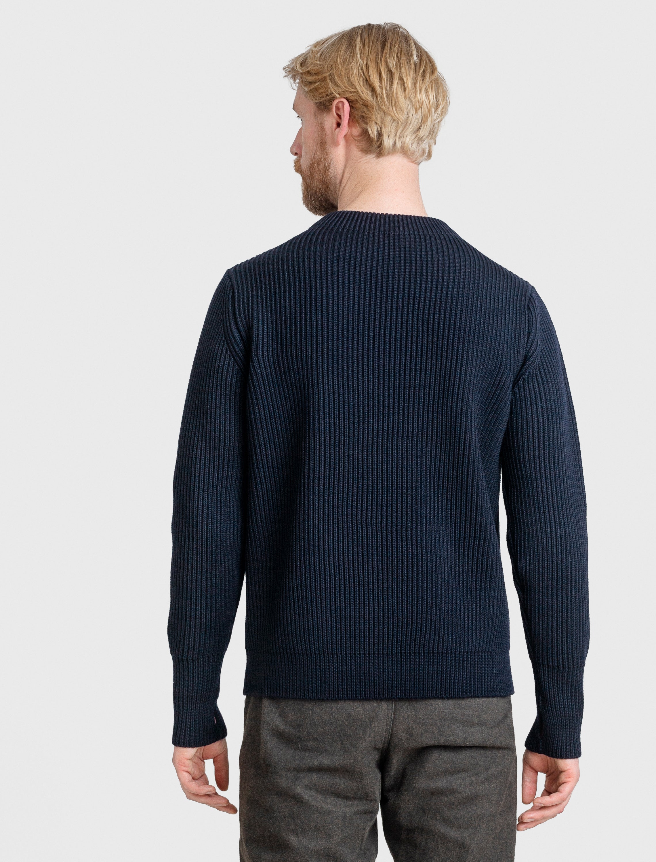 Navy Crewneck in Navy Blue